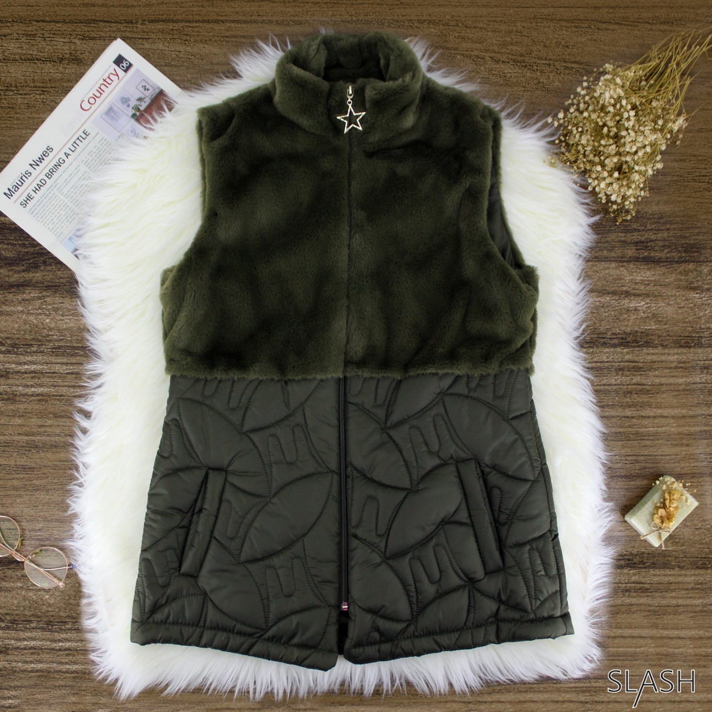 Lady Fur puffer Vest