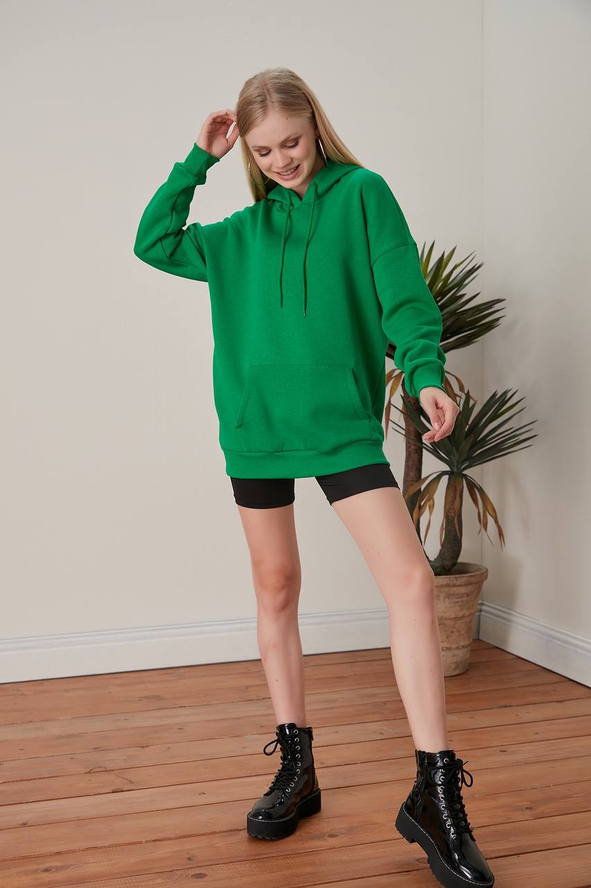 Lady Essential Plain Hoodie - Oversized