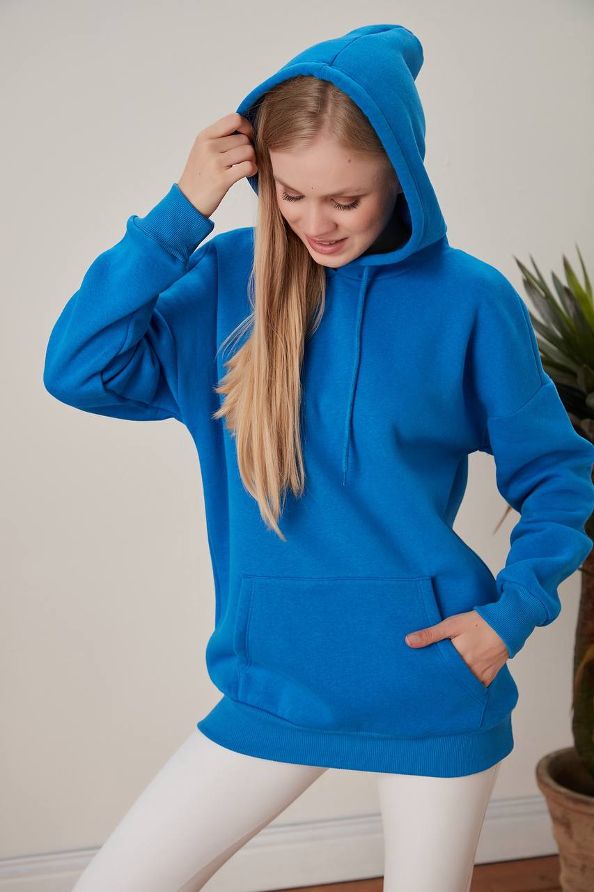 Lady Essential Plain Hoodie - Oversized
