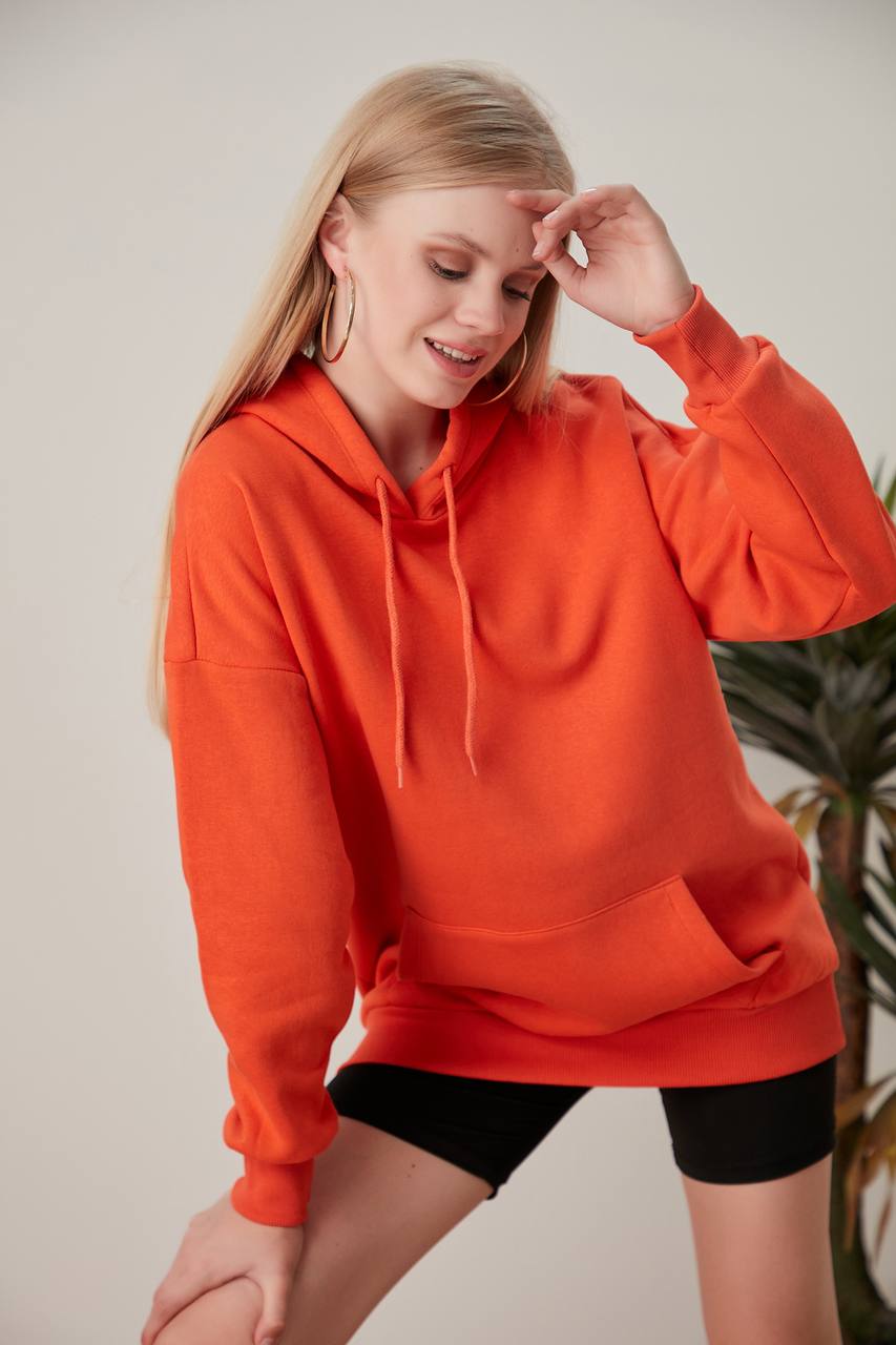 Lady Essential Plain Hoodie - Oversized