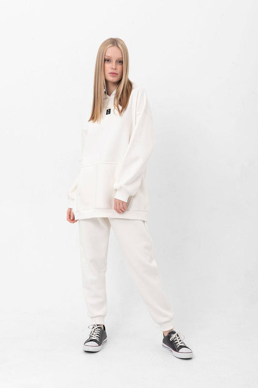 Lady Sweatshirt Set-back full zipper