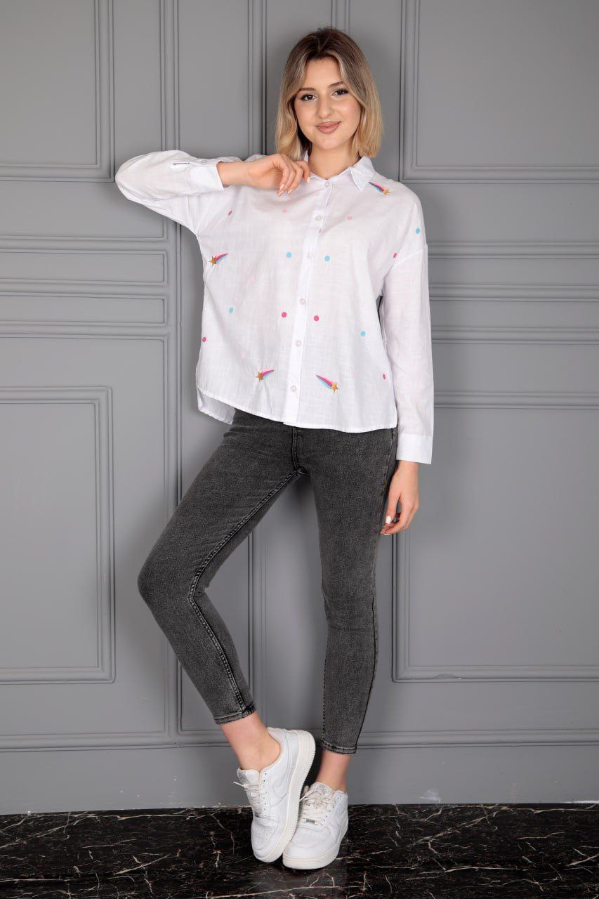 Lady Linen Stitched Shirt