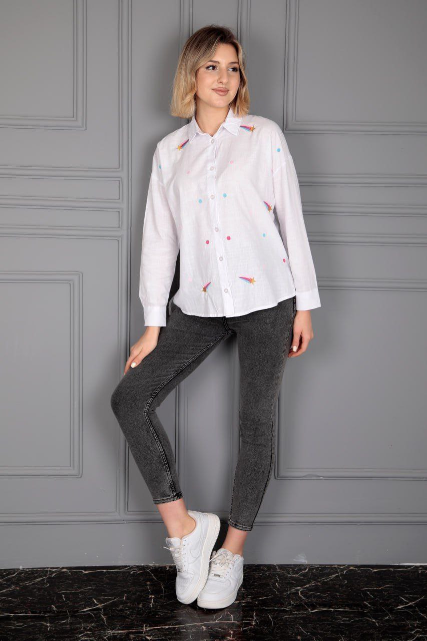 Lady Linen Stitched Shirt