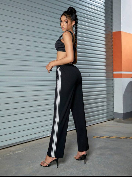 Lady 2stripes wide leg pant